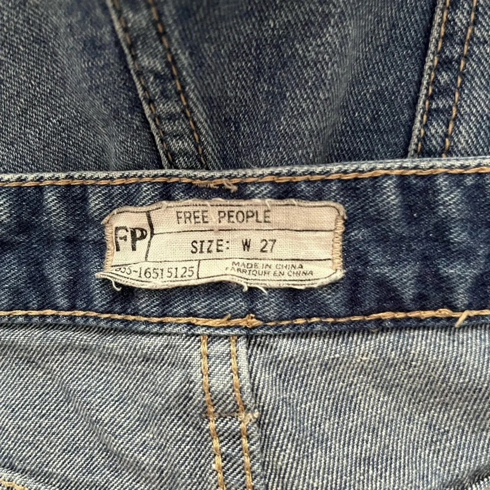 Free People High Waisted Distressed Denim Shorts-Size 27 - Picture 4 of 4
